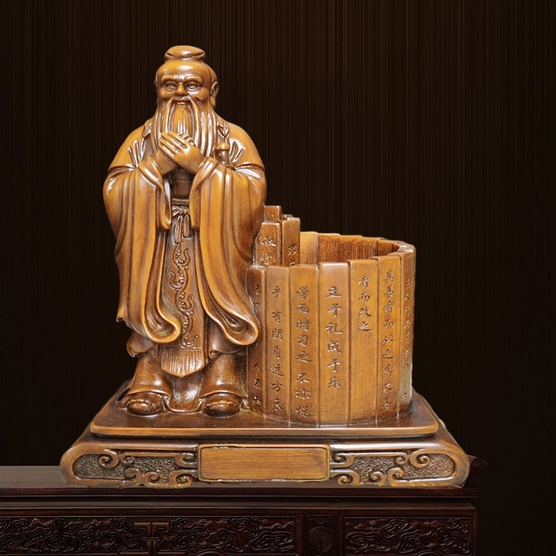 教师节孔子像树脂酒柜摆件书房摆饰学海无涯乔迁礼物教师节礼品