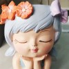 花仙子花盆桌面小摆件北欧风仿真可爱卡通多肉花器树脂小饰品