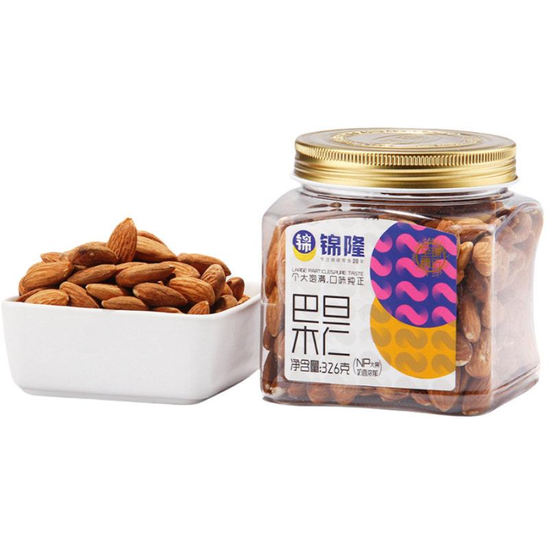 大颗粒原味巴旦木326g扁桃仁杏仁果仁干果烘焙坚果炒货零食批发