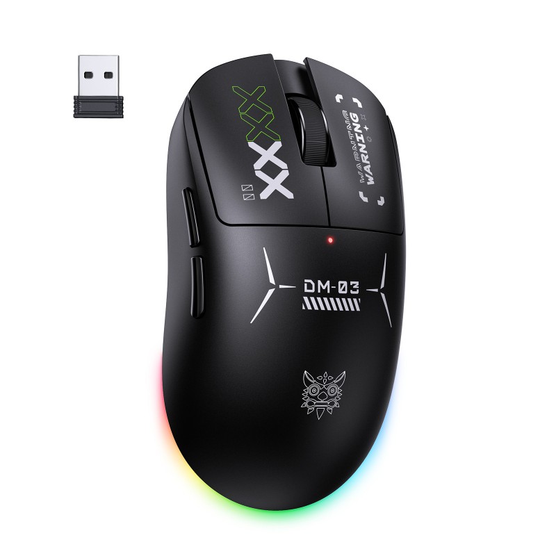 跨境ONIKUMA DM03无线鼠标2.4G电竞游戏电脑办公充电三模蓝牙有线