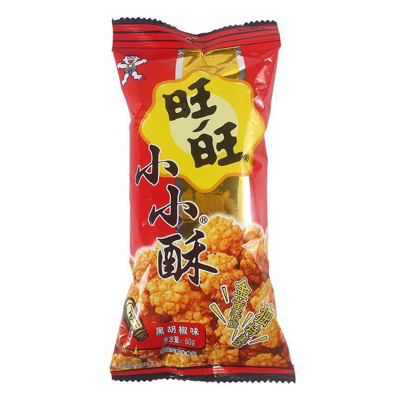 60g旺旺小小酥包装膨化零食雪饼爆米花整箱商超批发脆多口味