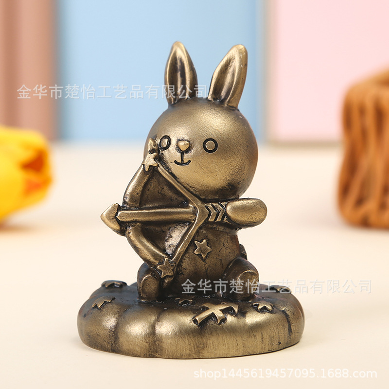 卡通十二星座射手座装饰伴手礼树脂车载桌面星座小摆件生日双鱼座