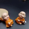 小和尚禅意摆饰四不功夫小沙弥车载办公桌装饰花盆桌面摆件入户门