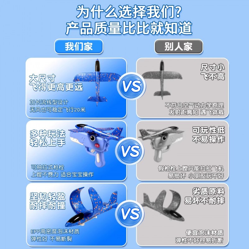 恐龙弹射飞机枪儿童手抛泡沫滑翔飞盘户外室内亲子互动玩具男孩