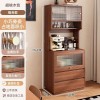 餐边柜靠墙一体厨房橱柜窄柜中古风客厅茶水柜小户型高柜子储物柜