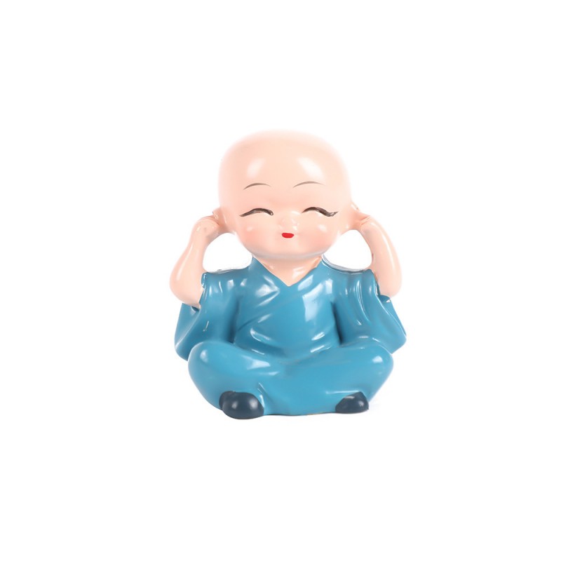 小和尚摆件车载家居装饰工艺品创意禅意配件桌面茶桌小摆件茶树脂
