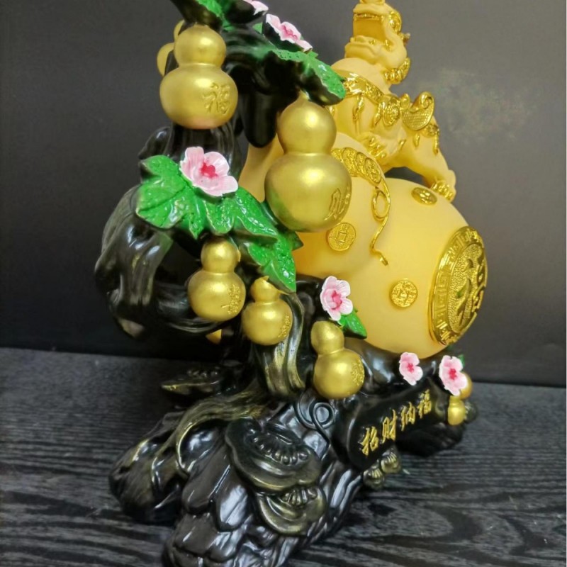 发财葫芦树脂工艺品酒柜摆件开业礼品乔迁礼物玄关装饰用品家居