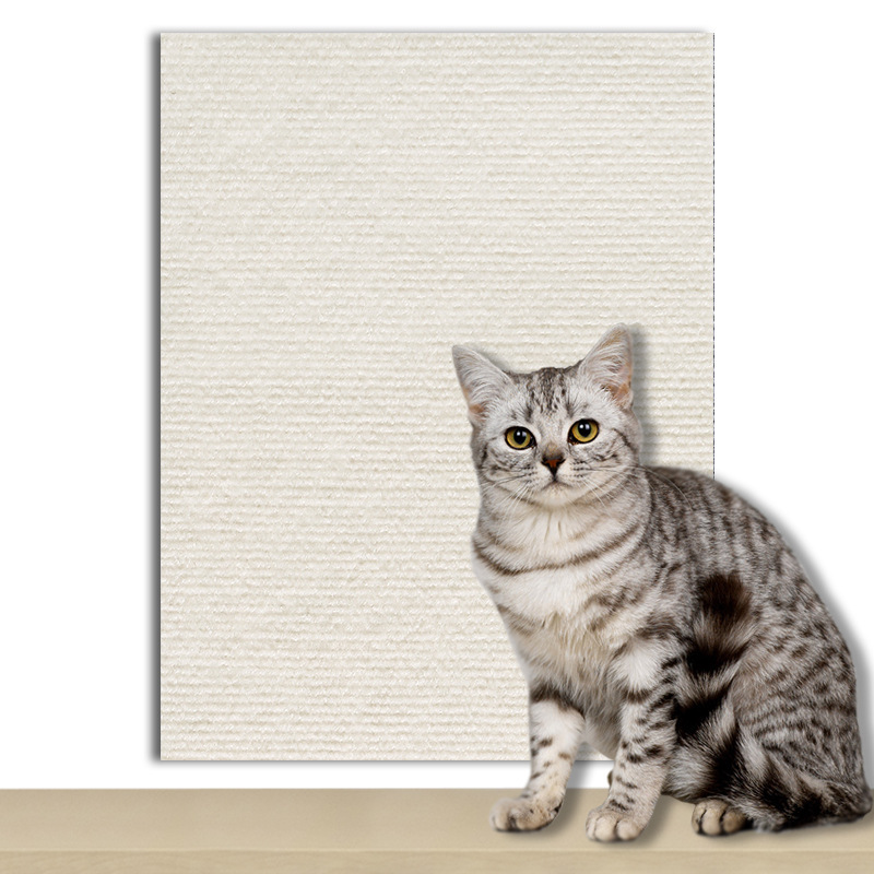 跨境热销防猫抓沙发保护猫抓墙贴耐磨不掉屑自粘猫抓垫多功能地垫