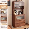 餐边柜靠墙一体厨房橱柜窄柜中古风客厅茶水柜小户型高柜子储物柜