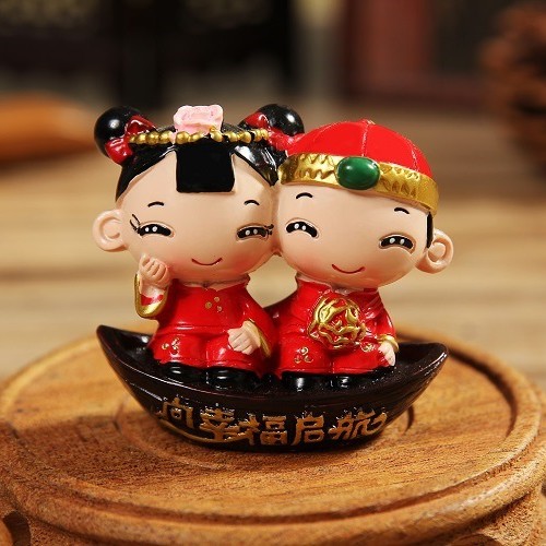 婚庆结婚工艺品新郎新娘百年好合婚礼布置摆件婚房桌面家居装饰品
