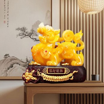 发财貔貅仿黄玉摆件中式家居办公室玄关客厅电视柜店铺开业礼品