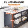 厨房置物架落地多功能橱柜家用微波炉碗柜餐边柜收纳柜储物柜架子