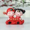 结婚娃娃百年好合树脂工艺品礼物婚房客厅创意家居摆件桌面手工