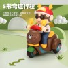 跨境儿童特技电动三轮车可爱小熊萌趣动感摩托车灯光音乐电动玩具