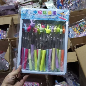 不锈钢伸缩指读棒儿童阅读手指指读棒指挥棒黑板教师教学杆玩具