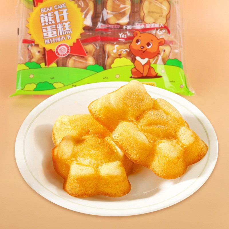 泡吧熊仔、小黄鸭造型蛋糕5斤/箱休闲小吃食品 营养早餐蛋糕零食