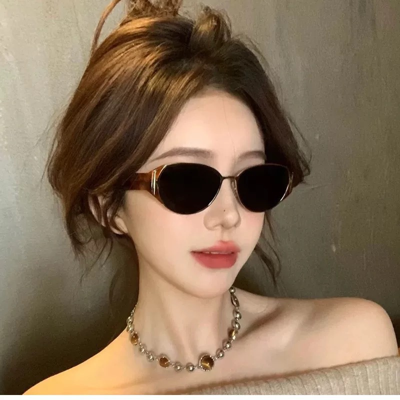 77系列猫眼复古墨镜女款高级感太阳眼镜老钱风防晒紫外线太阳镜女