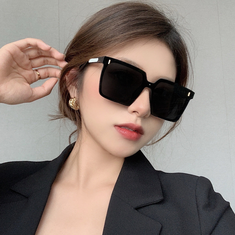 网红款墨镜女大框遮脸方形太阳镜 防紫外线ins风大脸潮太阳眼镜