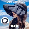 防晒帽子女夏季遮阳防紫外线沙滩帽贝壳帽发卡帽女士旅游渔夫帽