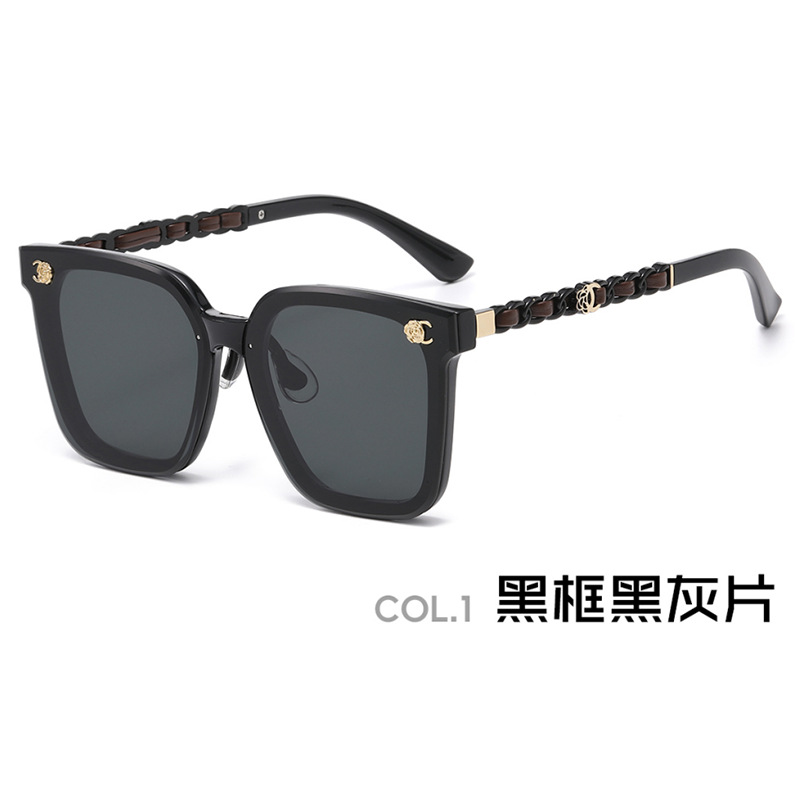 新款小香风墨镜女高级感时尚百搭气质太阳眼镜女防紫外线开车墨镜