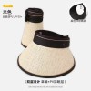 时尚空顶遮阳帽子夏季草编镂空大檐牛仔帽户外防紫外线透气钓鱼帽