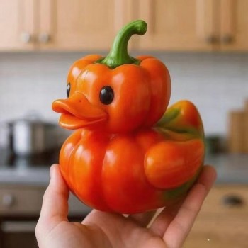 跨境新品 Whimsical Vegetable Duck 奇思妙想的素鸭树脂工艺品