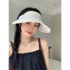 防晒帽女2024新款夏季户外冰丝大檐透气发箍式防紫外线遮阳空顶帽