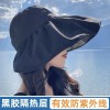 无顶遮阳帽女春夏季紫外线空顶百搭网红时尚洋气圆脸防晒遮阳帽