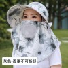 帽子女太阳帽防紫外线遮脸透气遮阳渔夫帽夏季钓鱼帽大帽沿防晒帽