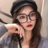 超轻网红女方框防蓝光护目眼镜ins抗辐射大脸显瘦百搭圆脸平光镜