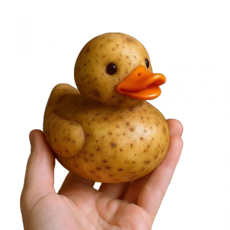 跨境新品 Whimsical Vegetable Duck 奇思妙想的素鸭树脂工艺品