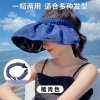 防晒帽子女夏季遮阳防紫外线沙滩帽贝壳帽发卡帽女士旅游渔夫帽