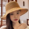 欧根纱珍珠草帽蕾丝草编太阳帽子女大帽檐夏季透气草帽海边遮全脸