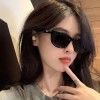 复古猫眼墨镜女gm明星同款高级感网红防紫外线方圆脸显瘦太阳眼镜
