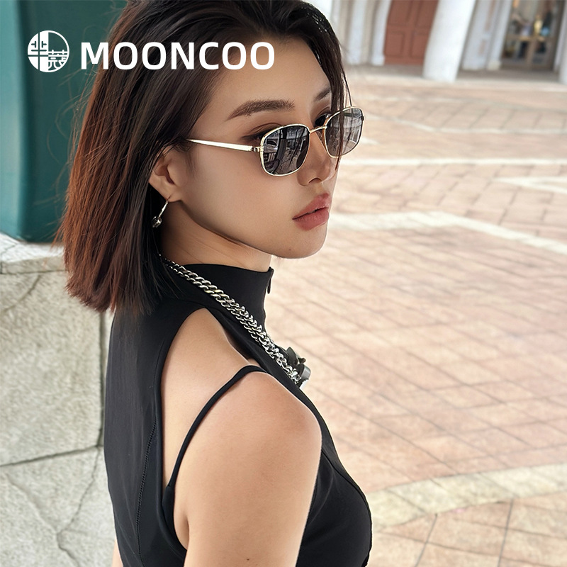 芈蔻高端金属太阳眼镜防紫外线高级感尼龙墨镜女士聚会拍照太阳镜