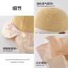 夏季新款渔夫帽大檐蝴蝶结沙滩帽子透气防晒遮阳出游太阳帽女帽