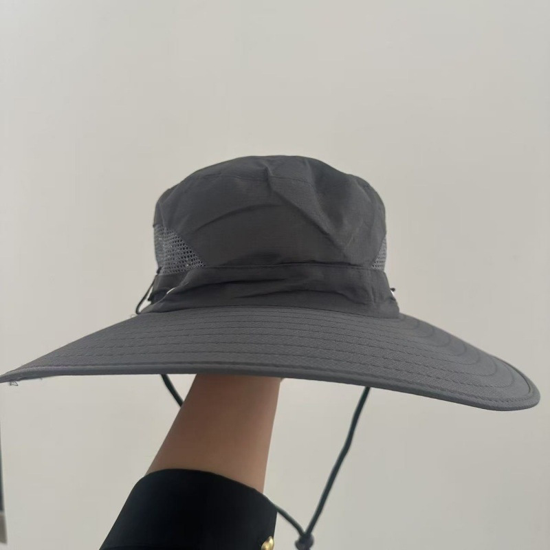 钓鱼防晒帽子男士夏季遮阳渔夫帽新款户外旅游大帽檐遮阳帽太阳帽