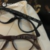 芈蔻猫眼黑框眼镜女小香风眼镜架TR90链条编织腿复古防蓝光眼镜框