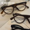 芈蔻猫眼黑框眼镜女小香风眼镜架TR90链条编织腿复古防蓝光眼镜框