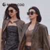 芈蔻方框时尚尼龙偏光防紫外线墨镜女高级感欧美风花边太阳镜批发