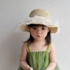 新款女童沙滩公主帽遮阳帽儿童蕾丝草帽包包套装防晒太阳帽夏凉帽