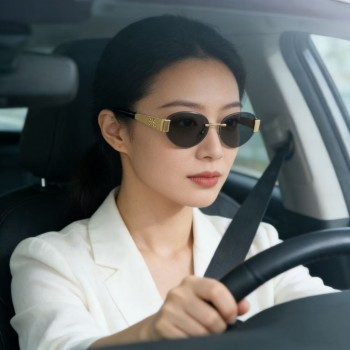 2026年新款时尚无框切边墨镜女士网红款防紫外线太阳眼镜显瘦潮男