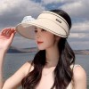 太阳帽子遮阳帽女夏季防晒带风扇空顶大帽檐骑车户外遮脸防紫外线