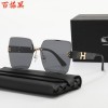 墨镜女抖音同款时尚开车无框太阳镜大脸显瘦韩版潮2025年新款眼镜