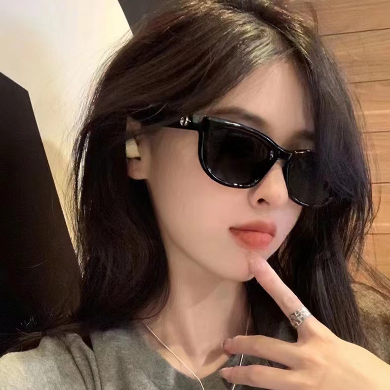 复古猫眼墨镜女gm明星同款高级感网红防紫外线方圆脸显瘦太阳眼镜