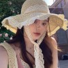 草帽女2026新款夏季镂空草编帽出游防晒帽子沙滩海边大帽檐遮阳帽
