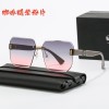 2025新款墨镜女款高级感无框太阳镜女士防紫外线开车D家显瘦眼镜