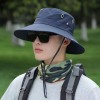 夏季新款渔夫帽遮阳帽户外可折叠登山钓鱼帽速干渔夫帽西部牛仔