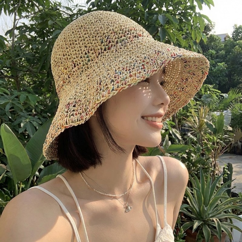 夏季镂空网状渔夫帽大檐防晒遮阳帽户外登山休闲出行百搭帽子