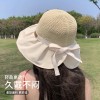 夏季新款渔夫帽大檐蝴蝶结沙滩帽子透气防晒遮阳出游太阳帽女帽